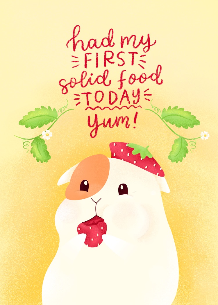 I had my first solid food today